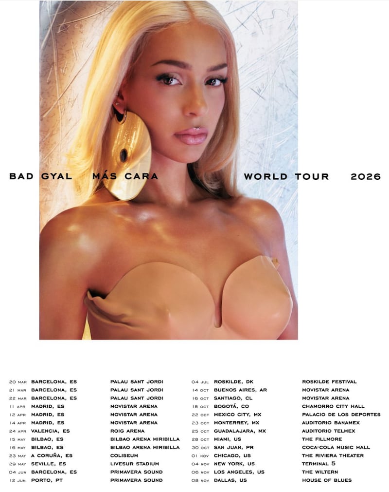 Fechas del 'Más Cara World Tour'.