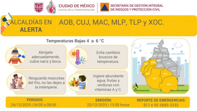 SGIRPC activa alerta amarilla