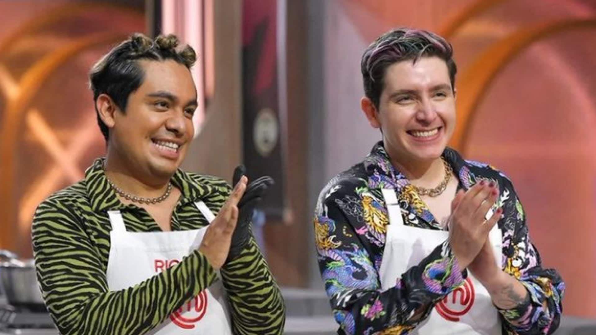 Pepe Peralta y su novio en MasterChef Celebrity
