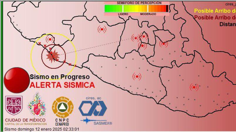 La alerta sísmica sonó en la CDMX este domingo 12 de enero