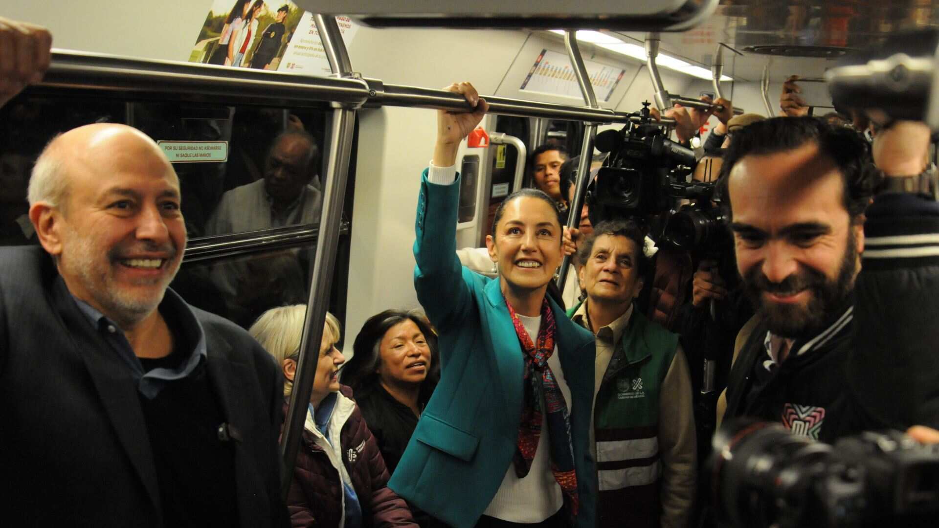 Claudia Sheinbaum Pardo, jefa de gobierno, durante la reapertura del tramo subterráneo de la L12. Foto: Cuartoscuro