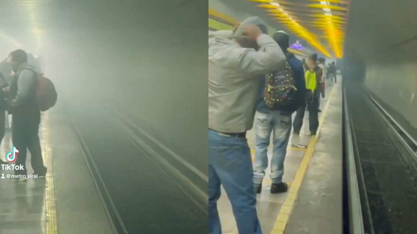 Humo en la Linea 3 del Metro CDMX
