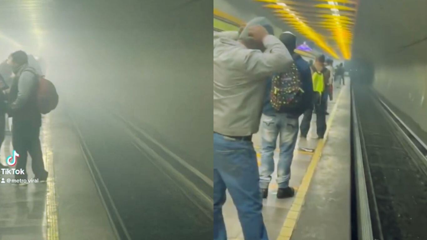Humo en la Linea 3 del Metro CDMX