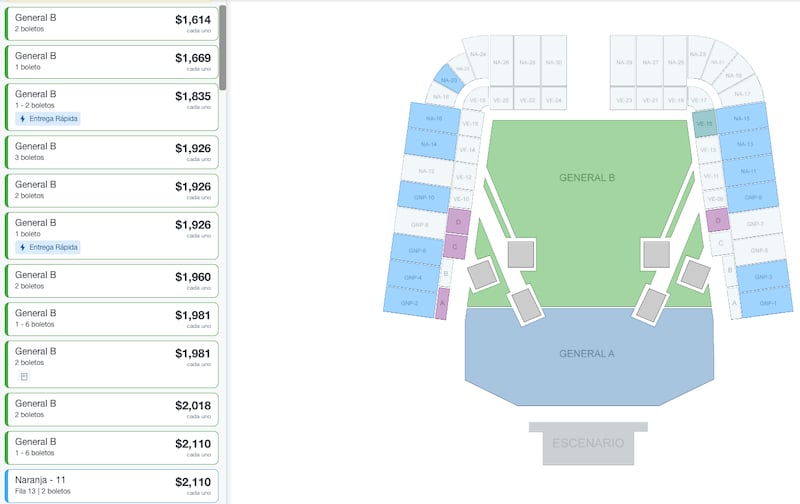Precios de los boletos para el concierto de Dua lipa en StubHub