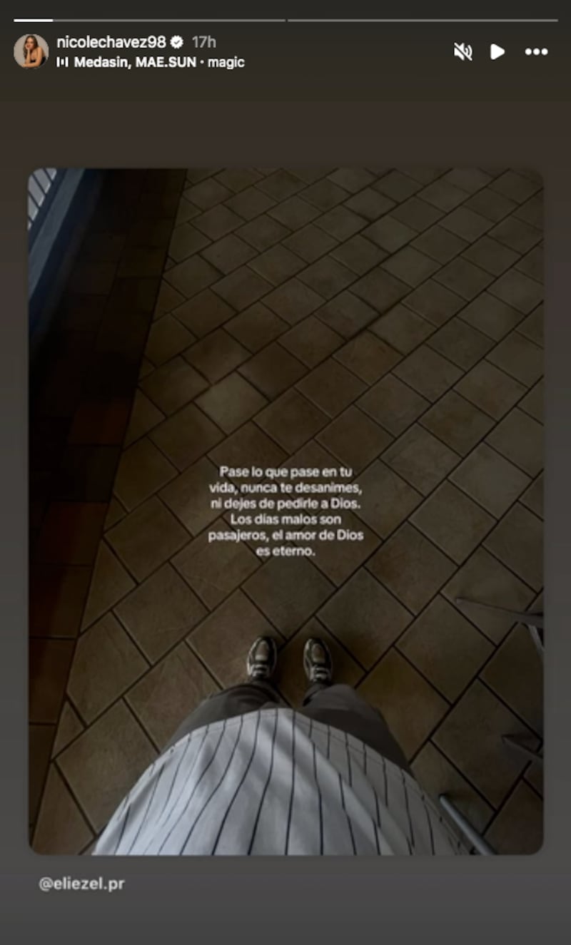 Historia de Nicky Chávez en Instagram