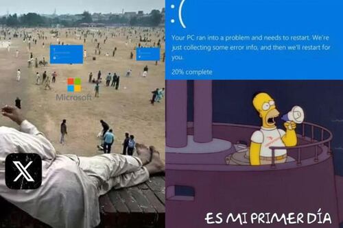 Memes de los retrasos en el AICM por falla global en sistemas informáticos de Microsoft