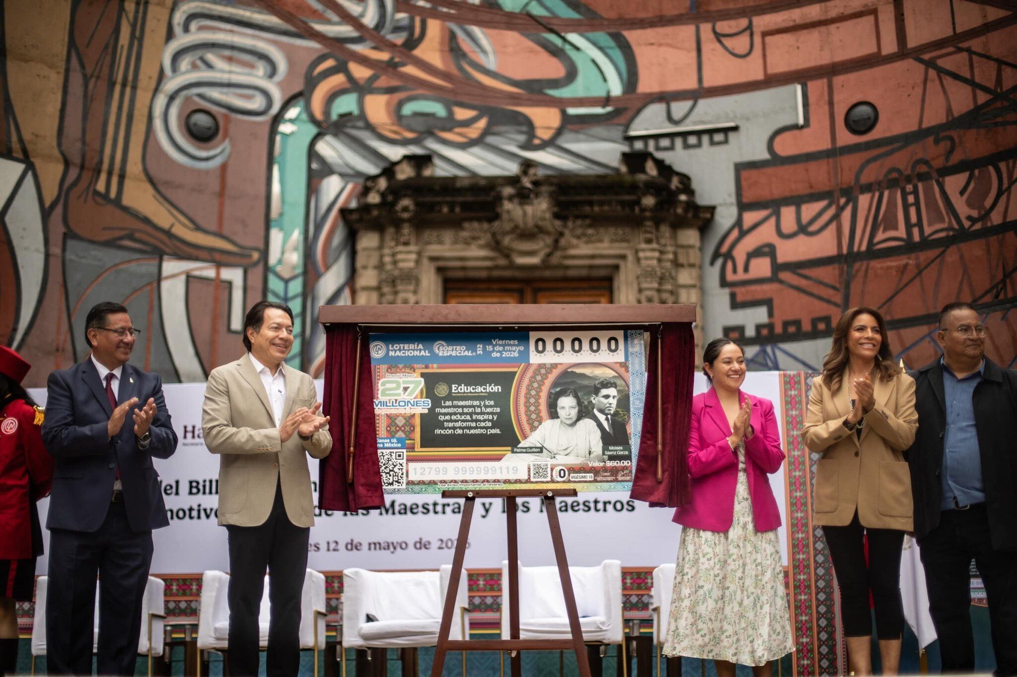 Con billete conmemorativo, la SEP y Lotería Nacional reconocen a las maestras y los maestros