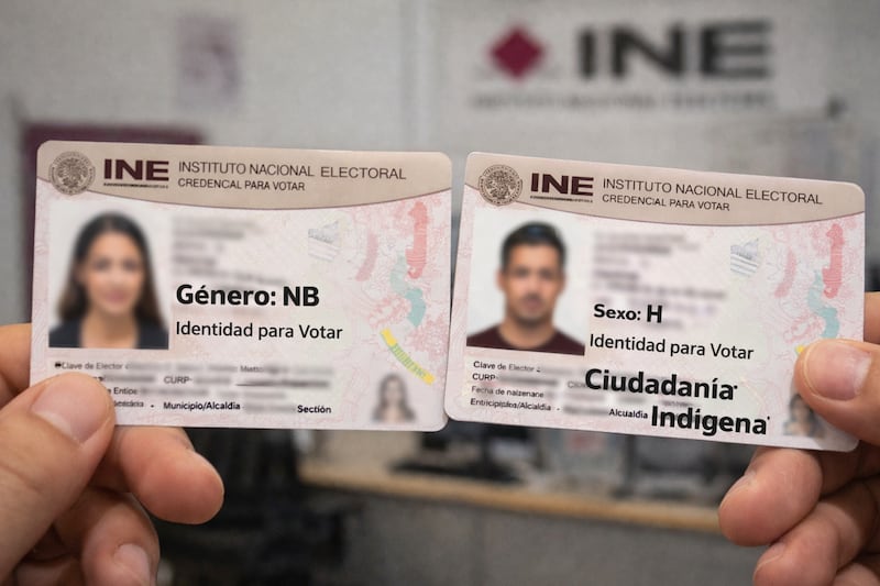 INE credencial con identidad de género