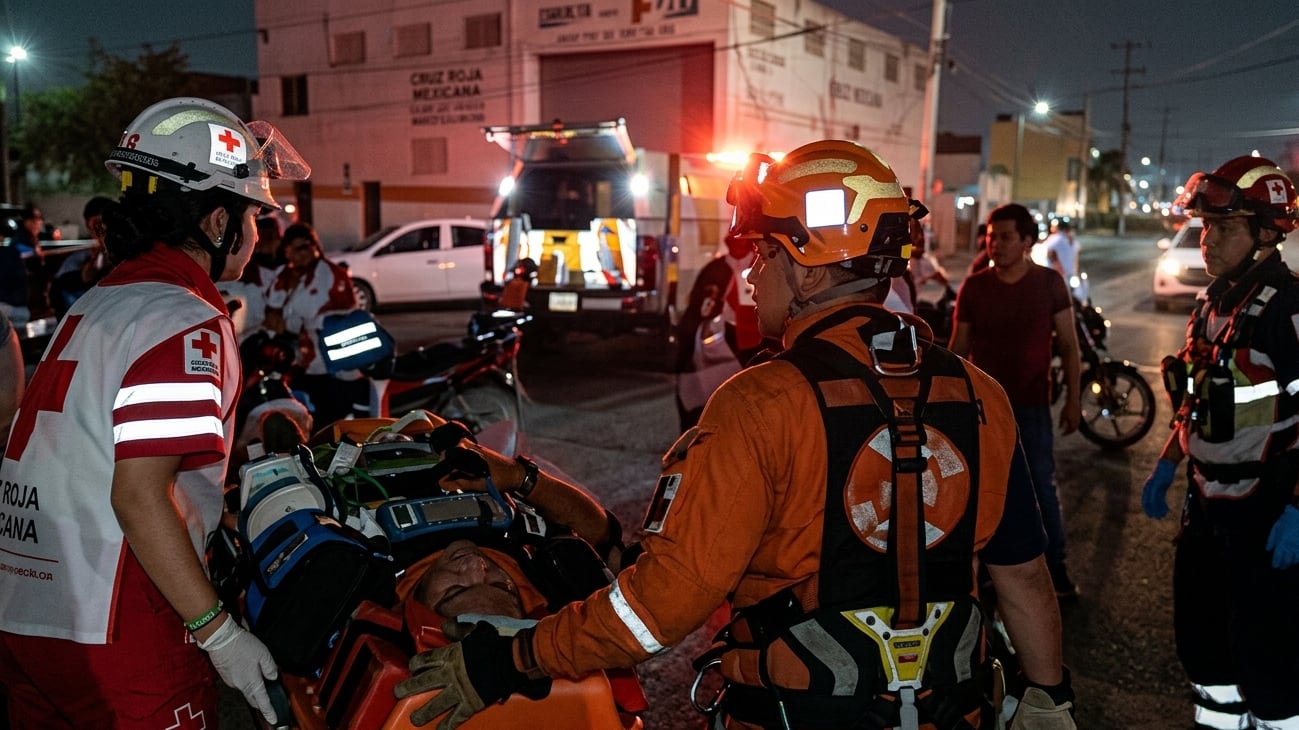 El lesionado fue llevado a que recibiera atención médica.