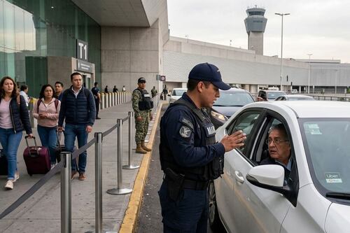 Marina restringe apps de transporte en el AICM; advierte que no tienen permiso para operar