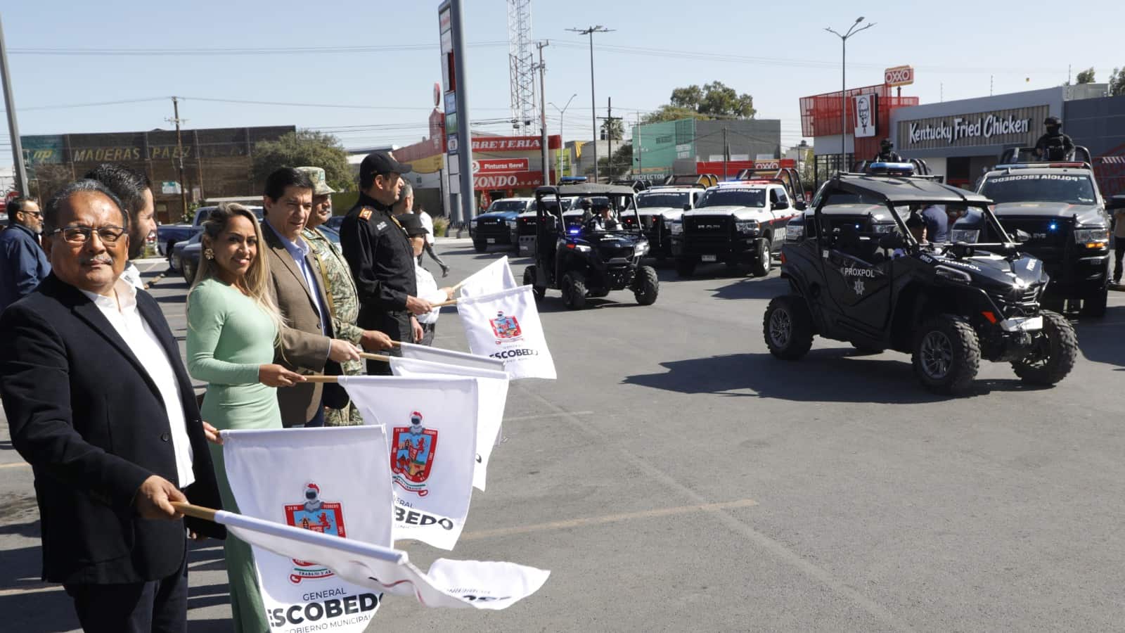 Andrés Mijes, alcalde de Escobedo, encabezó el inicio del operativo.