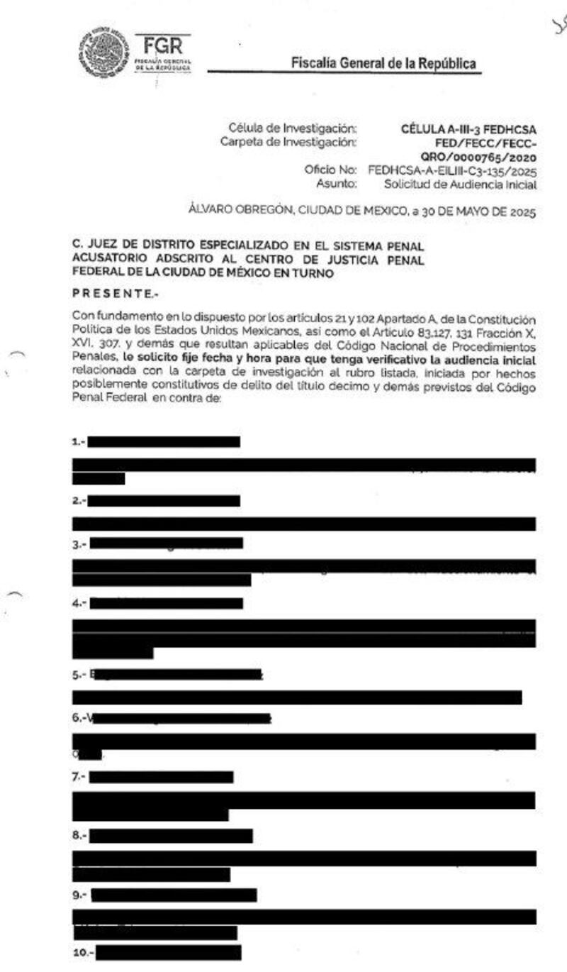Investigación por parte de la FGR.