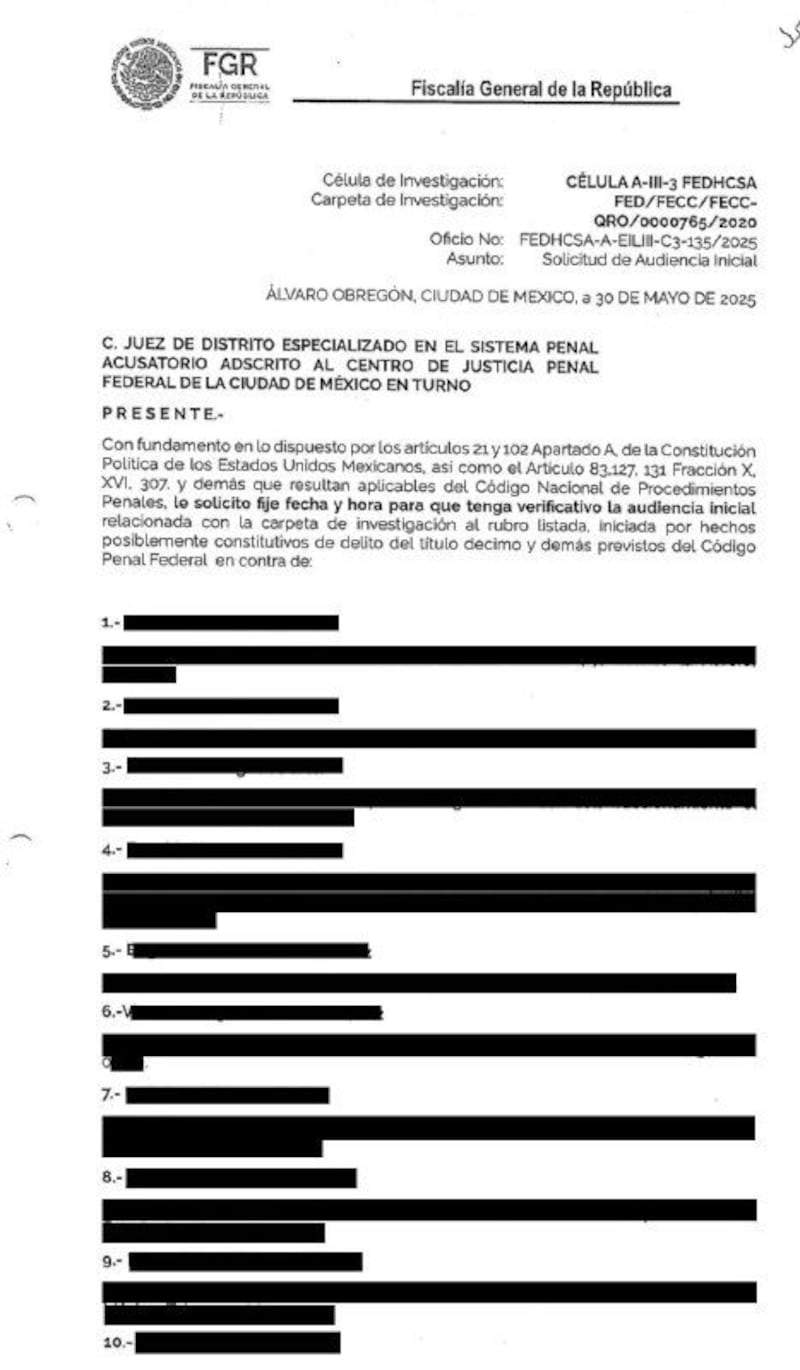 Investigación por parte de la FGR.