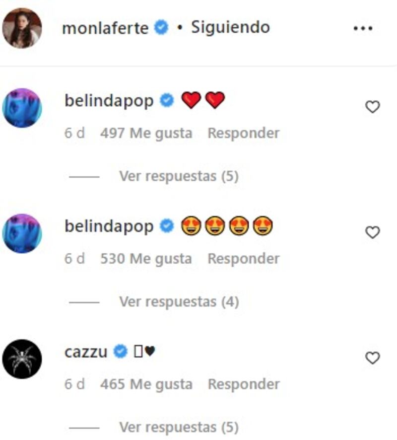 La cantante afirma que a ambas las considera grandes artistas