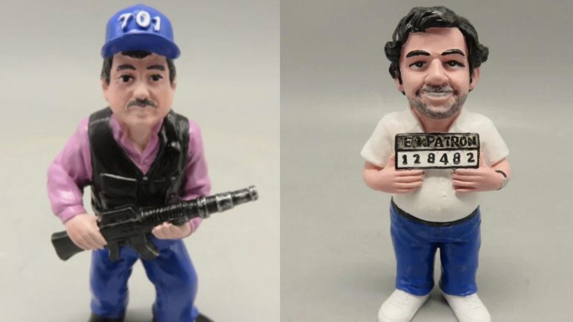 Las figuras de dos de los narcotraficantes más famosos de Latinoamérica son las más caras del catálogo de Narco Toyz.