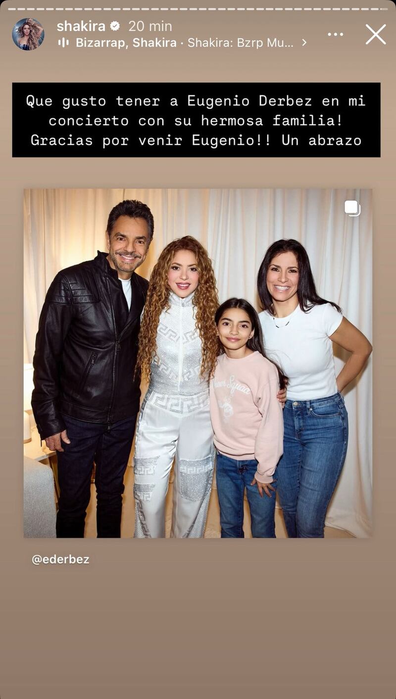 Eugenio Derbez presume encuentro de su hija Aitana con Shakira
