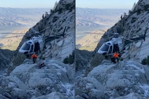 ¡Con todo y helicóptero! Rescatan a alpinistas tras quedar atrapados por avalancha