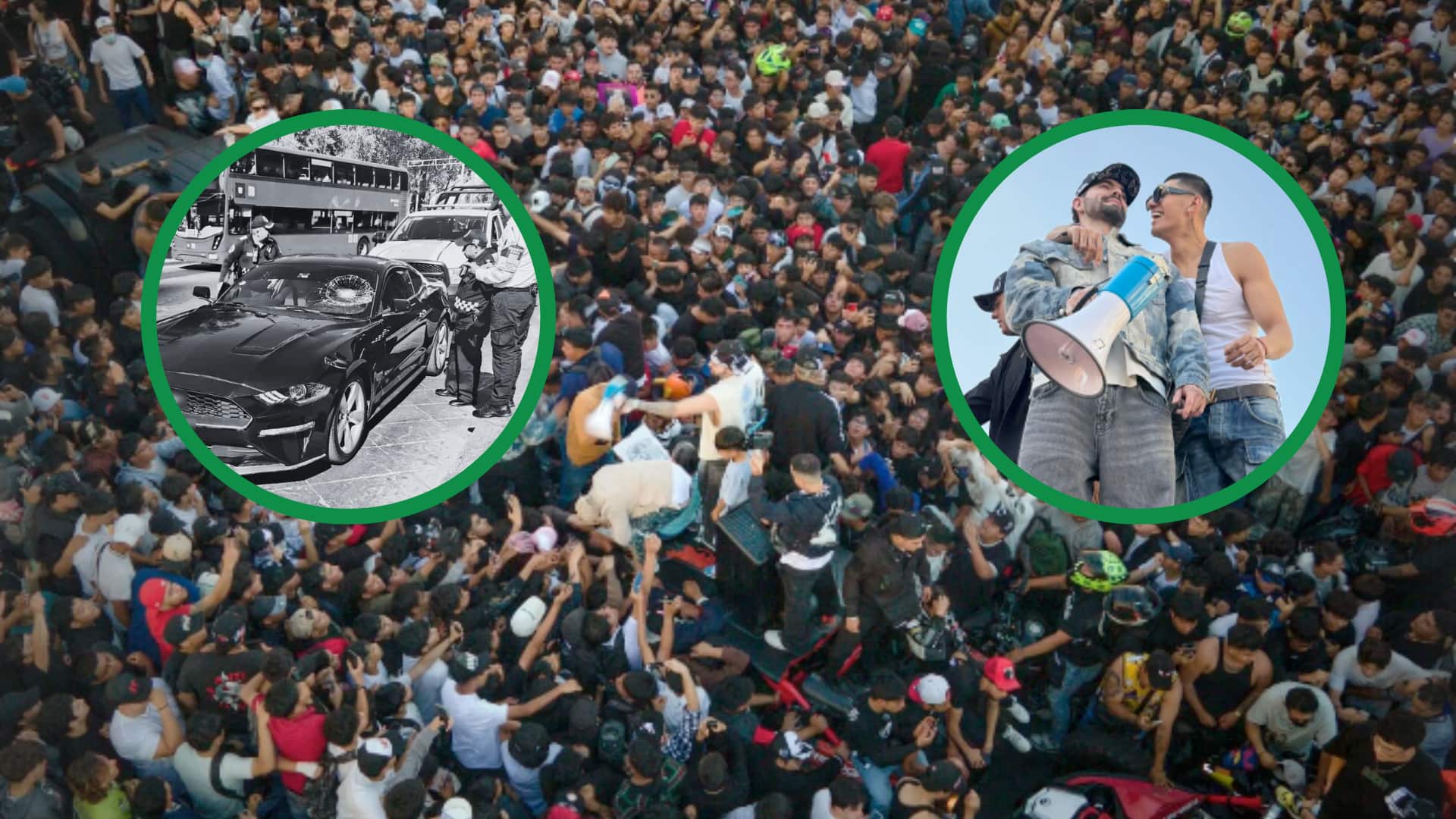 Autoridades capitalinas respondieron con un operativo que derivó en la detención de los tripulantes del Mustang