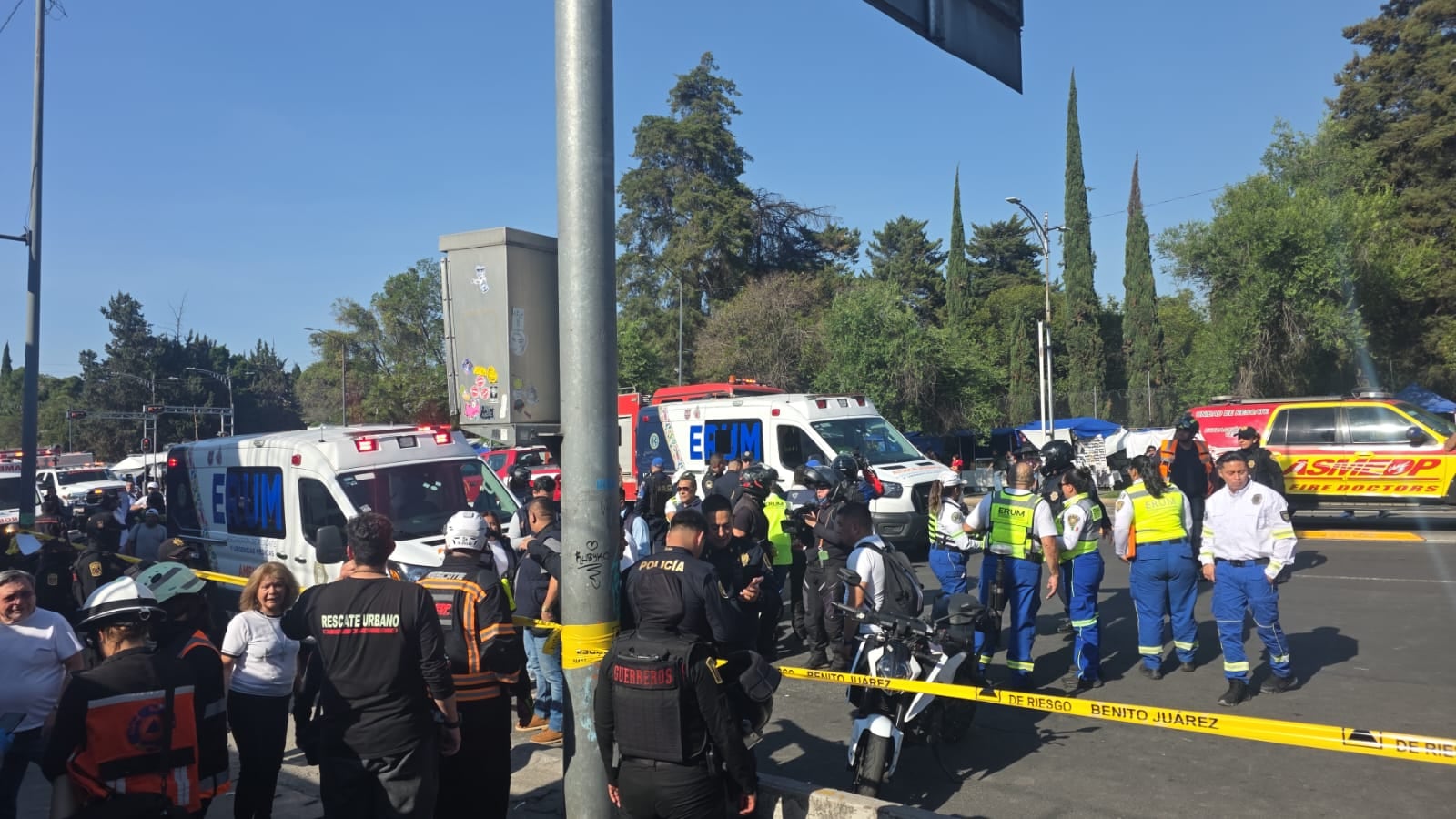 El accidente ocurrido en una construcción de la alcaldía Cuauhtémoc obligó a evacuar al personal
