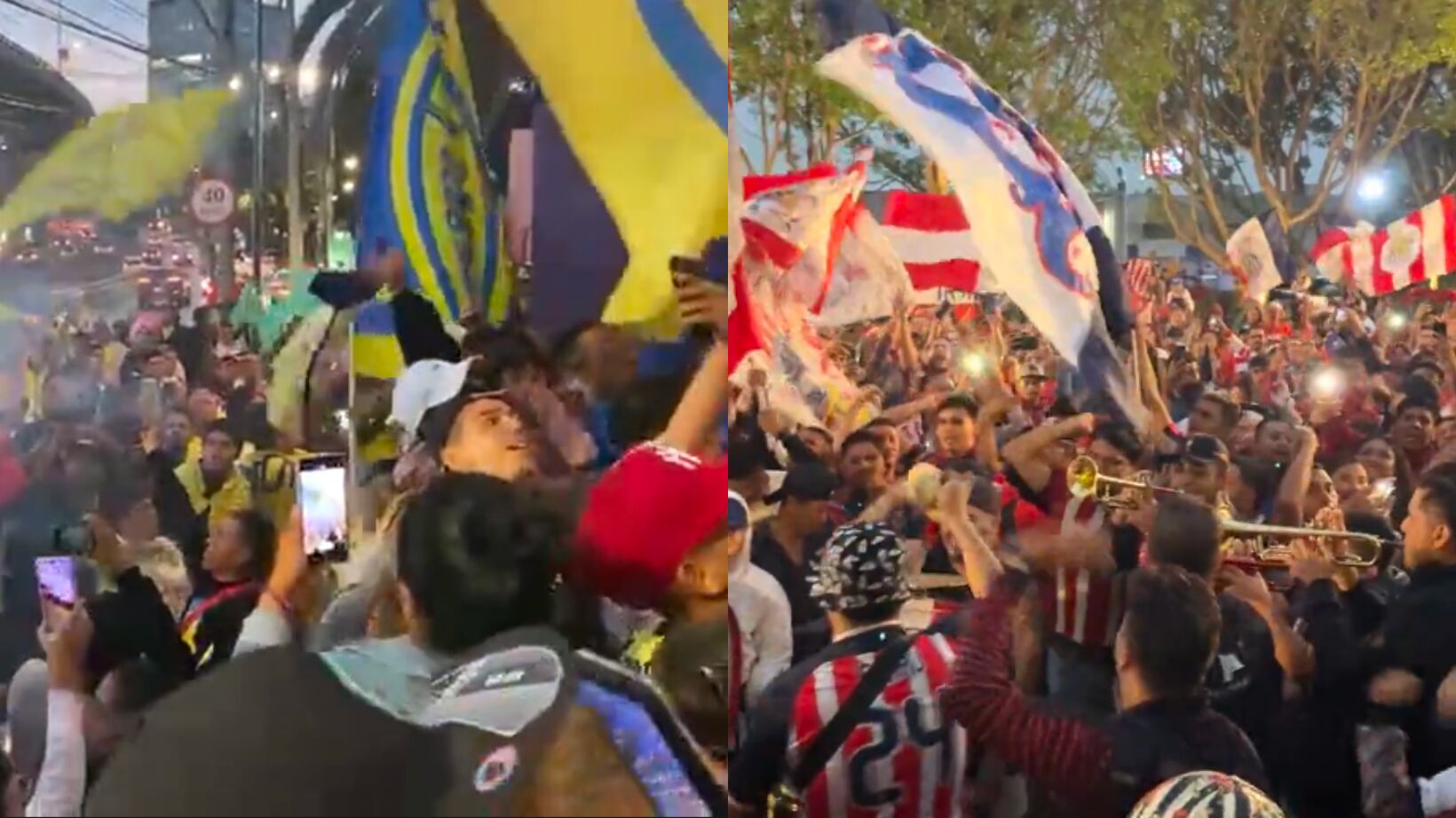 América y Chivas recibieron serenata de sus aficionados.