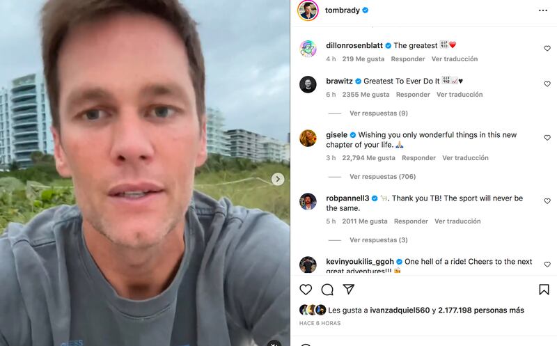 Gisele Bündchen dedica emotivas palabras a Tom Brady.