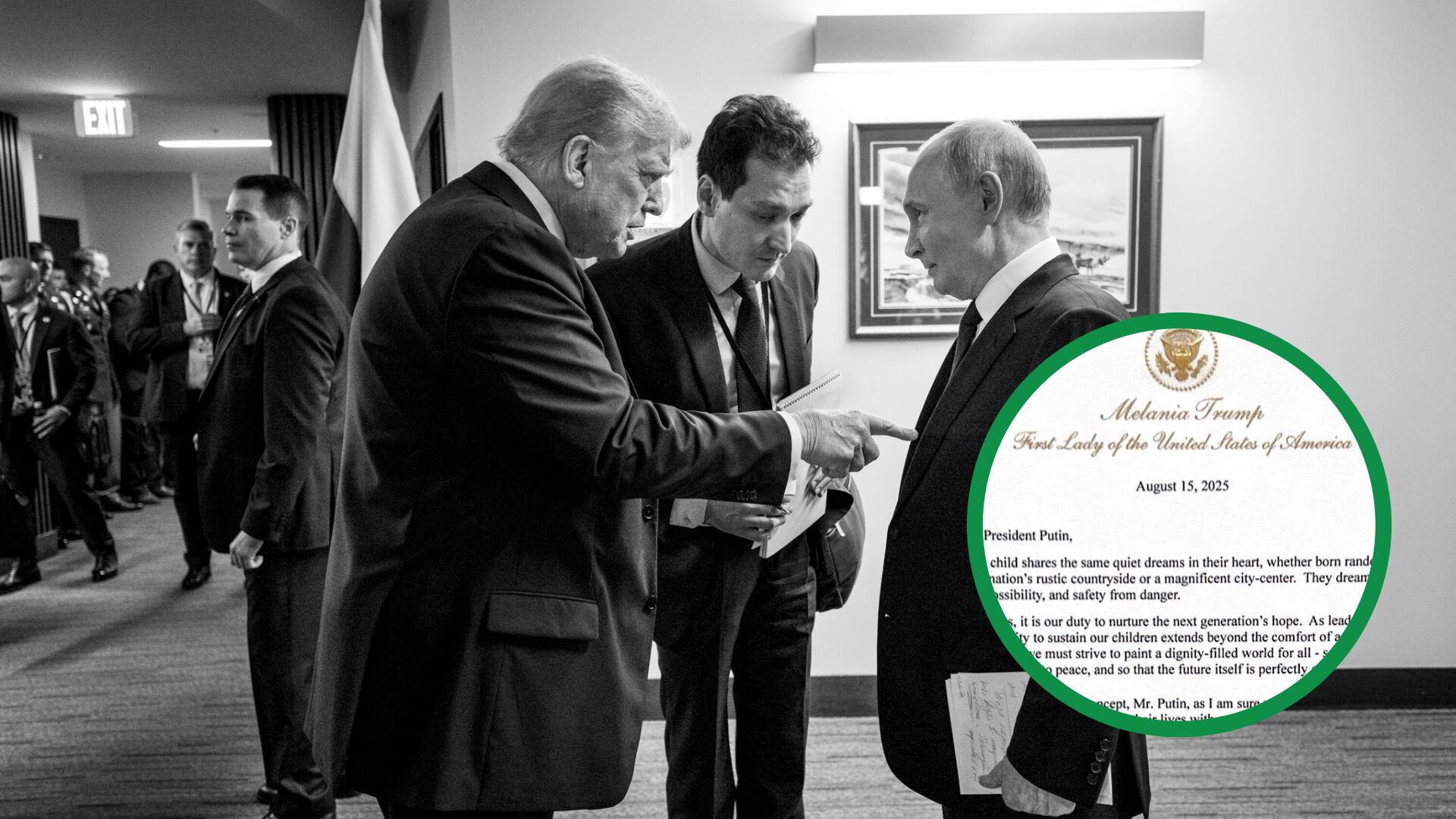 La carta de Melania Trump llega en un momento de intensas negociaciones entre Estados Unidos, Rusia y Ucrania