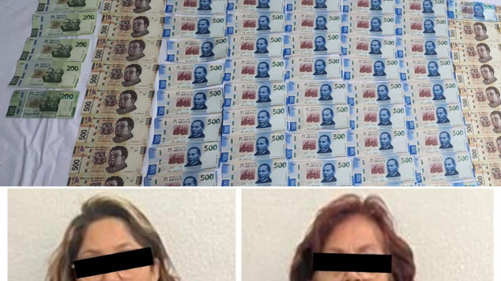 Dos mujeres fueron detenidas en la colonia Agrícola Pantitlán por actividades ilícitas como la falsificación de billetes y la extorsión.