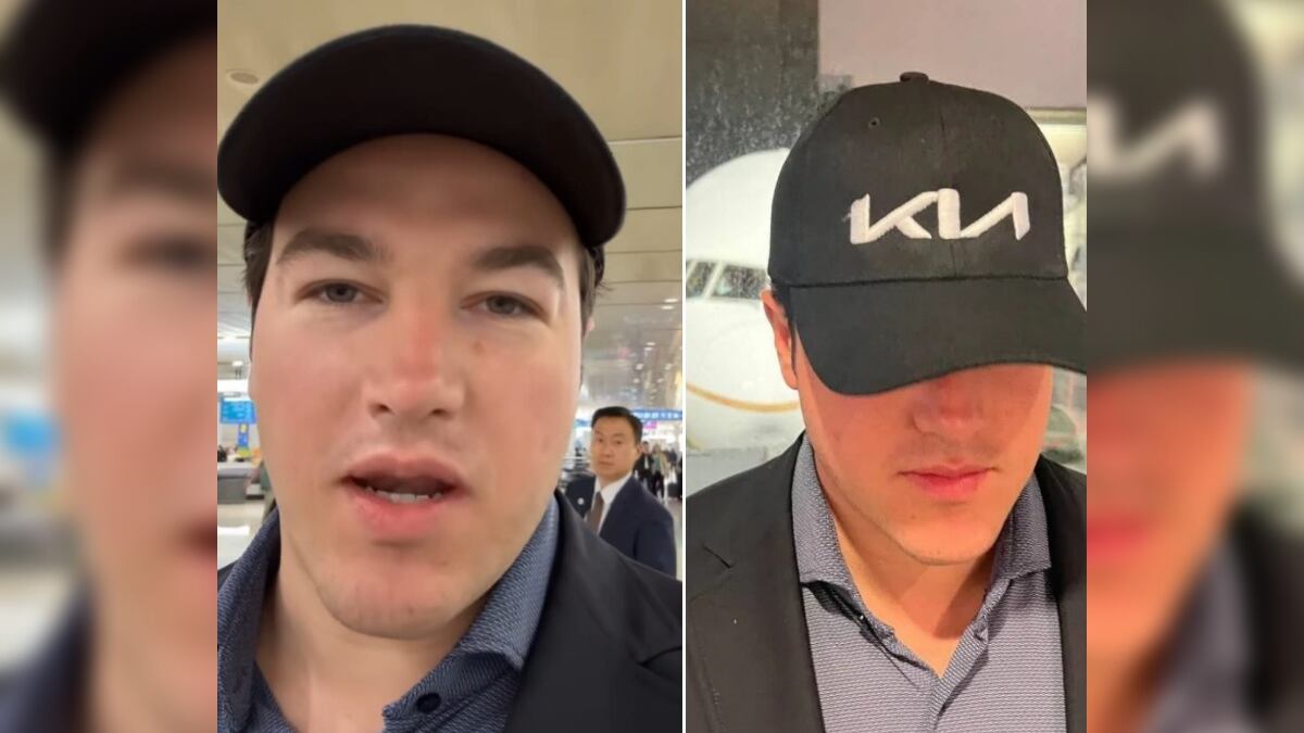 Con la gorra negra y el nombre de la empresa estampado, García llegó a Corea.