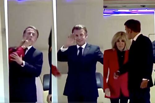 ¡Tensión presidencial! Esposa de Emmanuel Macron lo golpea en el rostro al aterrizar en Vietnam