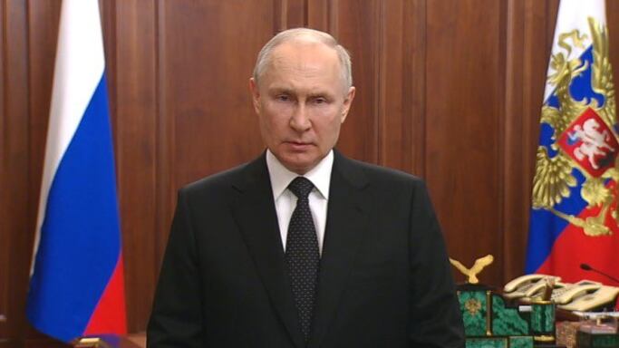 El presidente de Rusia respondió al intento de Golpe de Estado del grupo Wagner, al que consideró una traición.