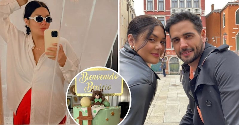 Yuridia y Matías Aranda presumieron la llegada de su bebé a través de redes sociales, con un pastel y las primeras fotos de Benicio.
