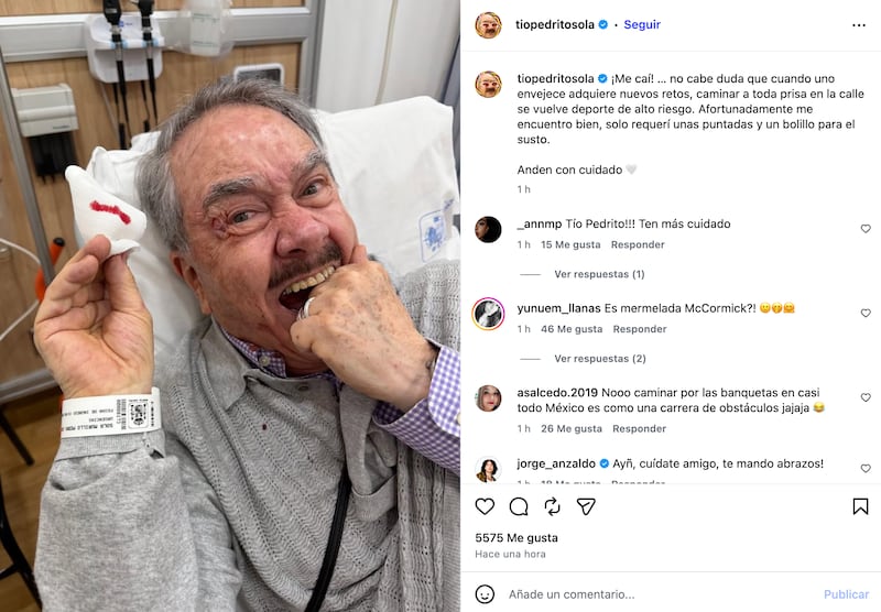 Publicación de Pedrito Sola en Instagram