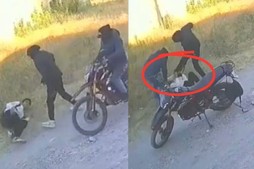 Motociclistas asaltan y golpean violentamente a estudiante en la colonia Jardines de Santiago