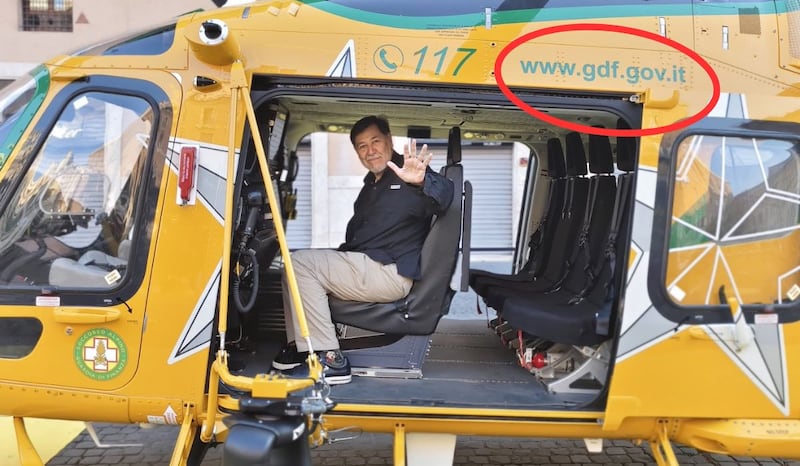 ¿Y la austeridad? Critican a Noroña por usar helicóptero del gobierno italiano rumbo al aeropuerto