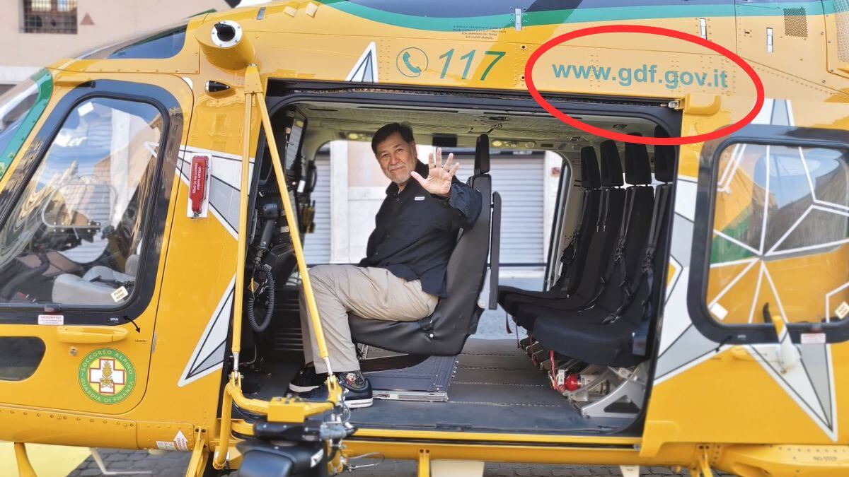 ¿Y la austeridad? Critican a Noroña por usar helicóptero del gobierno italiano rumbo al aeropuerto