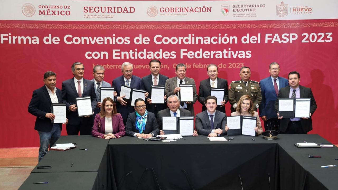 Los gobernadores de la zona norte de México firmaron el convenio junto a Adán Augusto López.