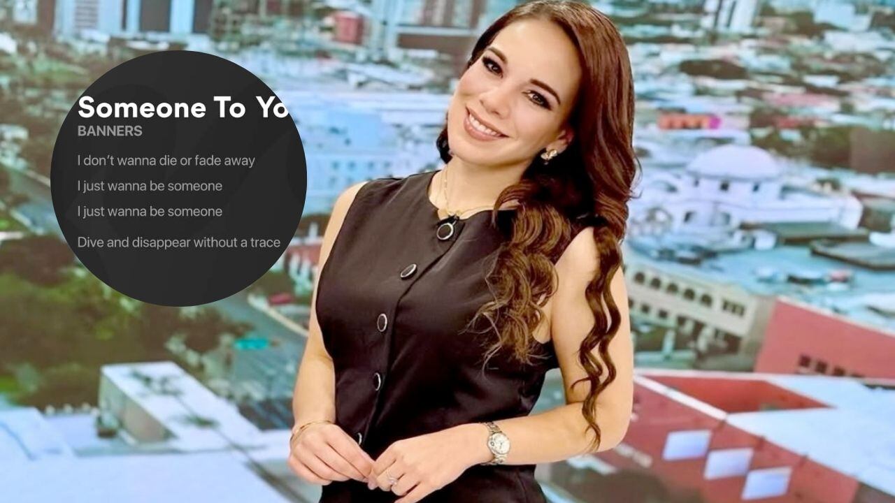 La última canción que la periodista compartió, habla acerca de morir y desaparecer.