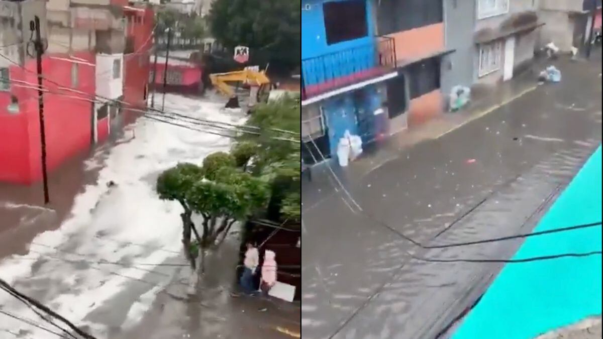 Video: Se desborda presa Los Cuartos en Naucalpan por intensas lluvias; inundaciones en colonias cercanas