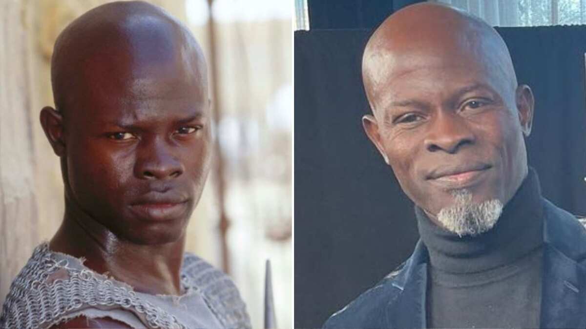 Djimon Hounsou en 'Gladiador' y en la actualidad