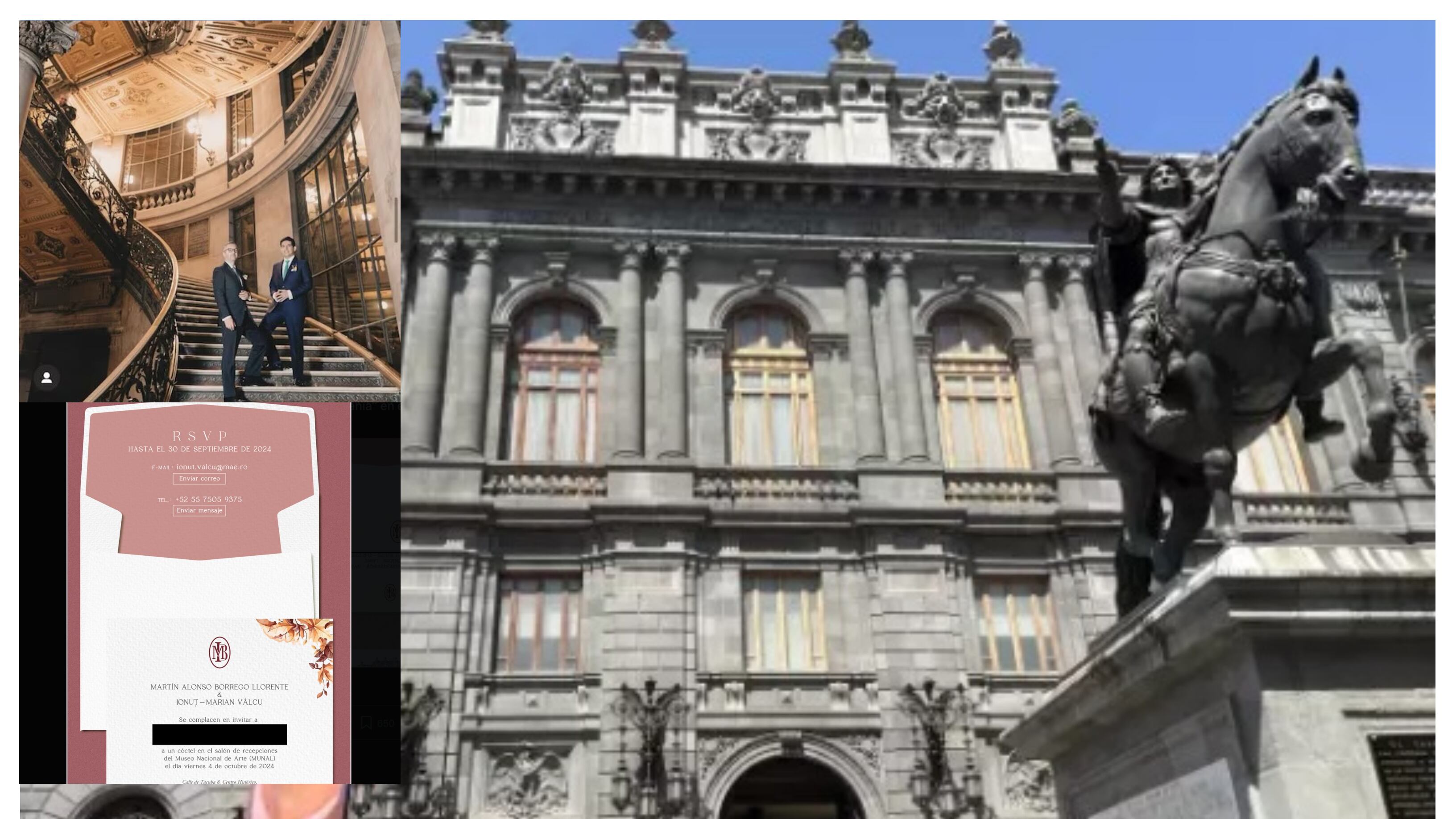 Munal utilizado para boda