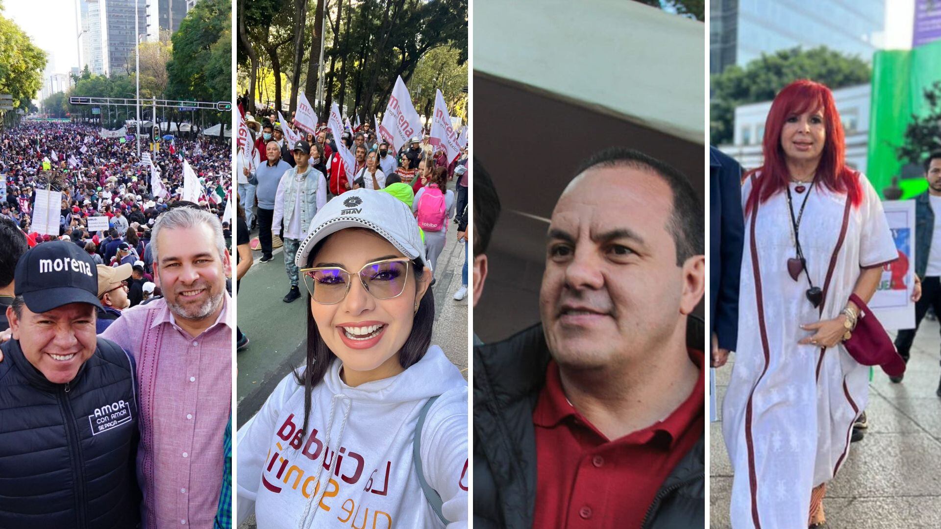 Gobernadores y otras figuras políticas asistieron a la marcha de este 27 de noviembre.