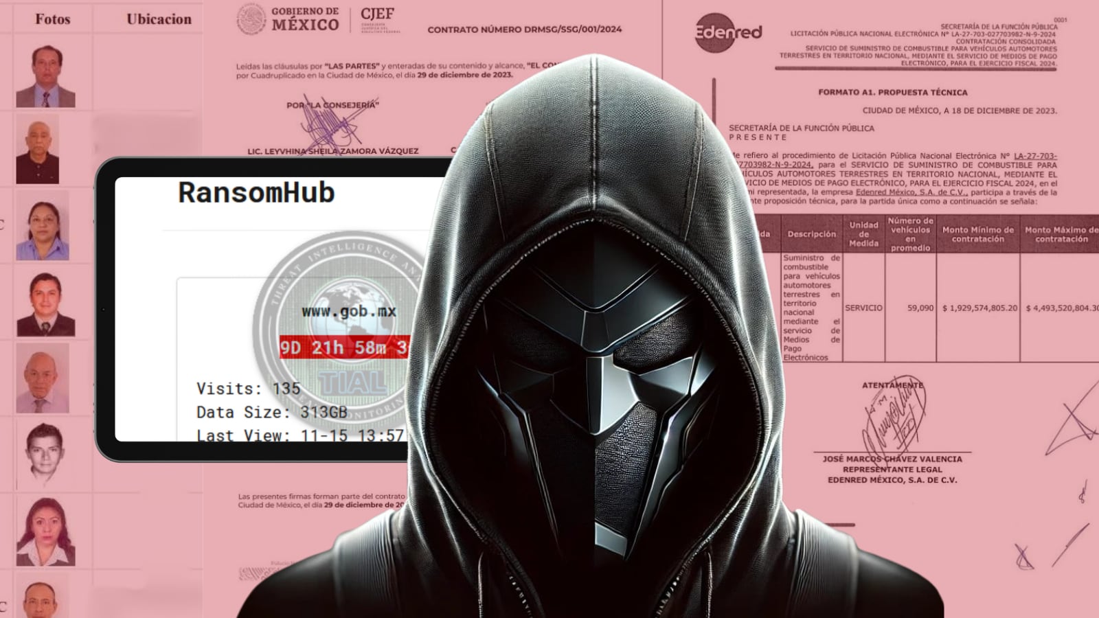 Al menos 313 GB de información del Ejecutivo Federal habría sido secuestrada por RansomHub, incluyendo datos de seguros y contratos clave.