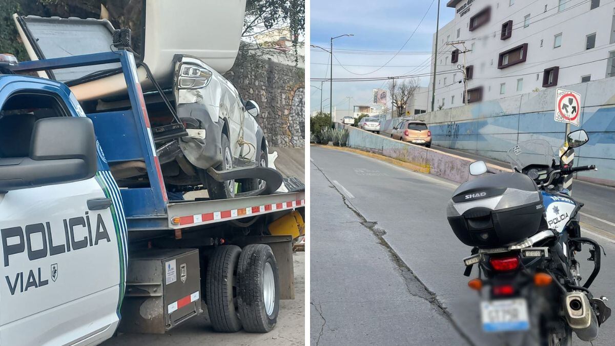 El automóvil quedó volcado en el cauce del Malecón.