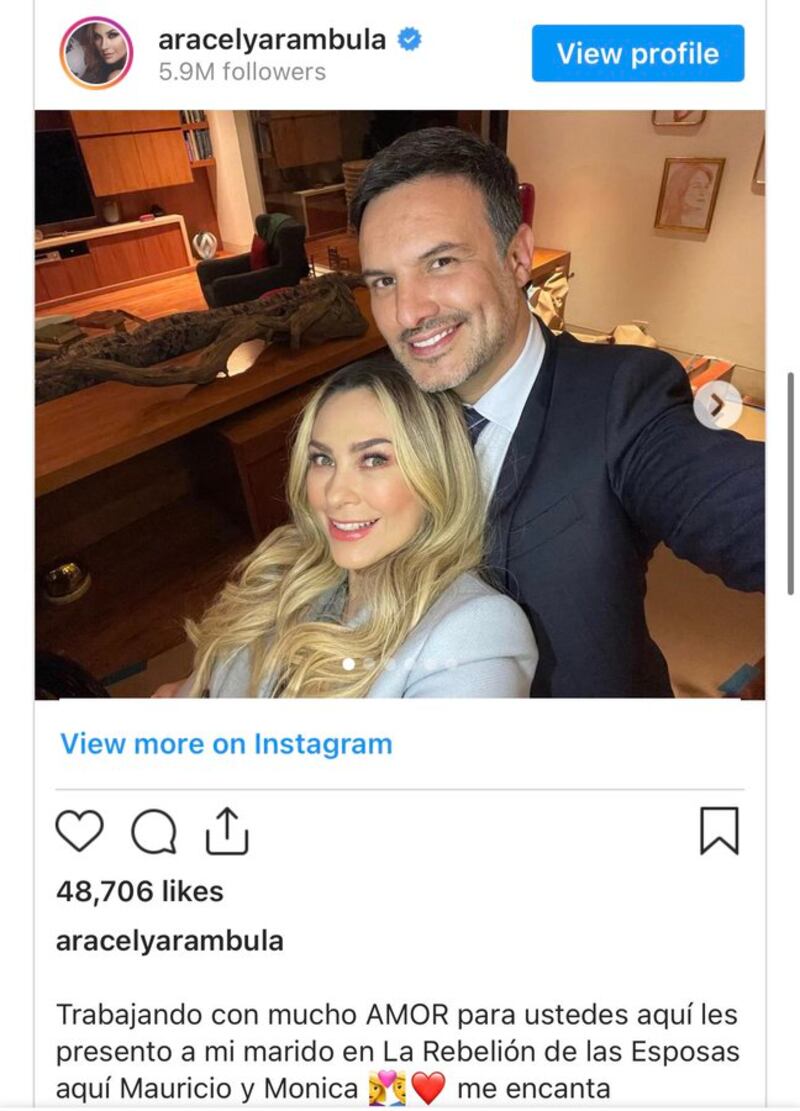 Aracely Arámbula y Alejandro de la Madrid