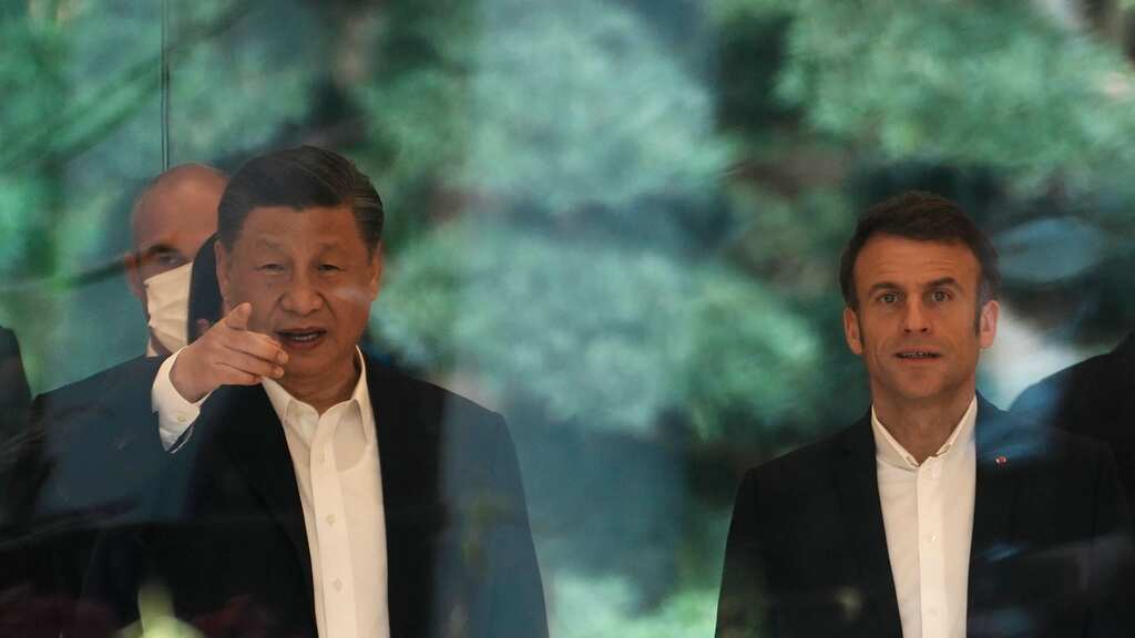 Presidente de China Xi Jinping y su homólogo francés Emmanuel Macron