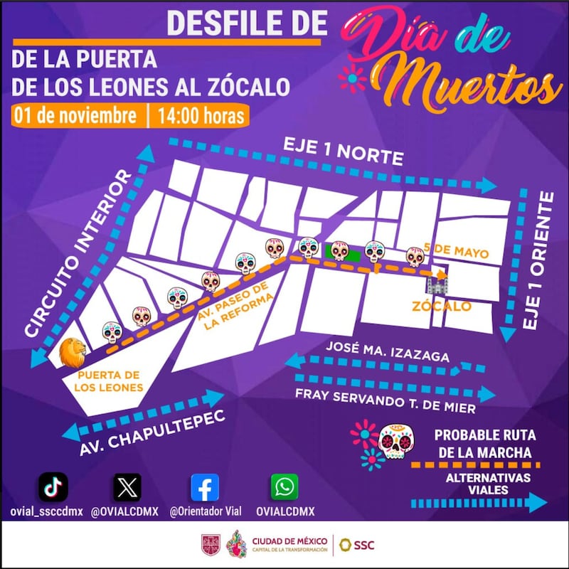 Ruta Desfile de Día de Muertos