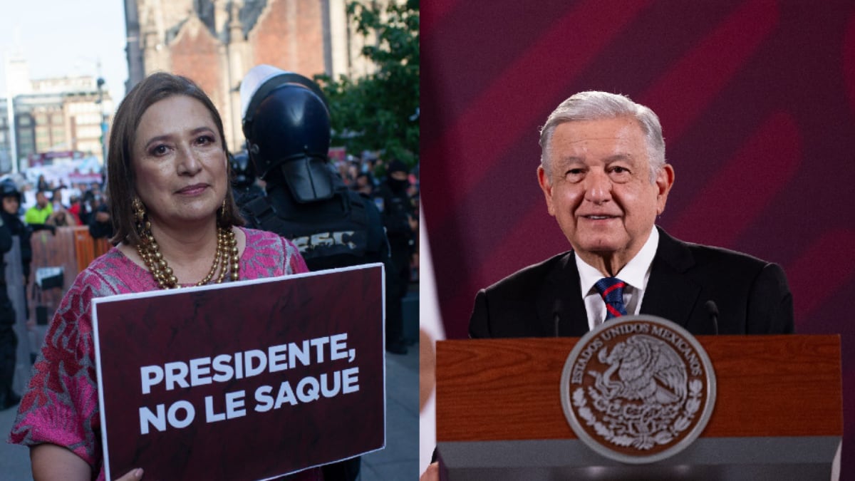 Andrés Manuel López Obrador (AMLO) contra Xóchitl Gálvez Ruiz (Foto: Twitter / @XochitlGalvez / Presidencia de la República)