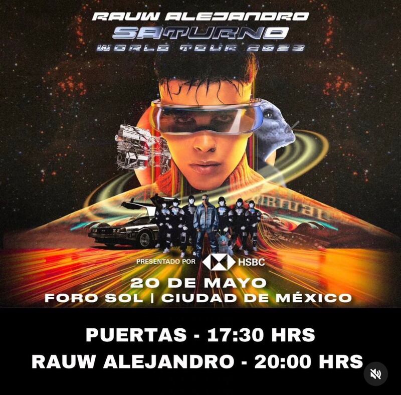 Horarios para Rauw Alejandro