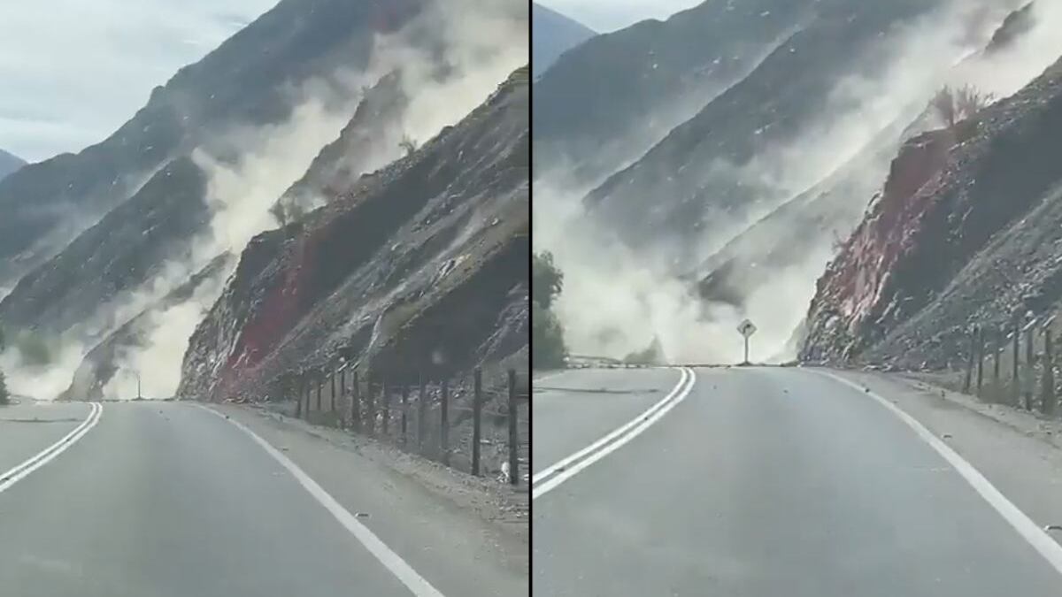 Sismo de magnitud 6.7 provoca derrumbe de carreteras en Chile.
