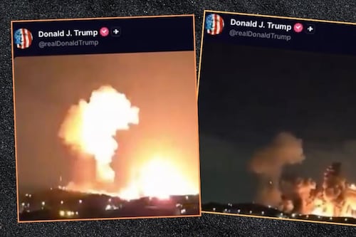 Trump revela impactante destrucción de depósito de municiones en Isfahán, Irán